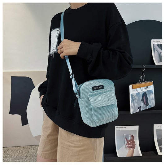 Women's Corduroy Fashion Female Campus Portable Korean Bags