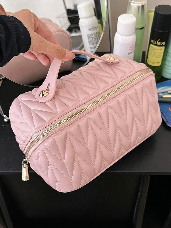 High-grade Elastic Soft Surface Pillow Zipper Cosmetic Bags