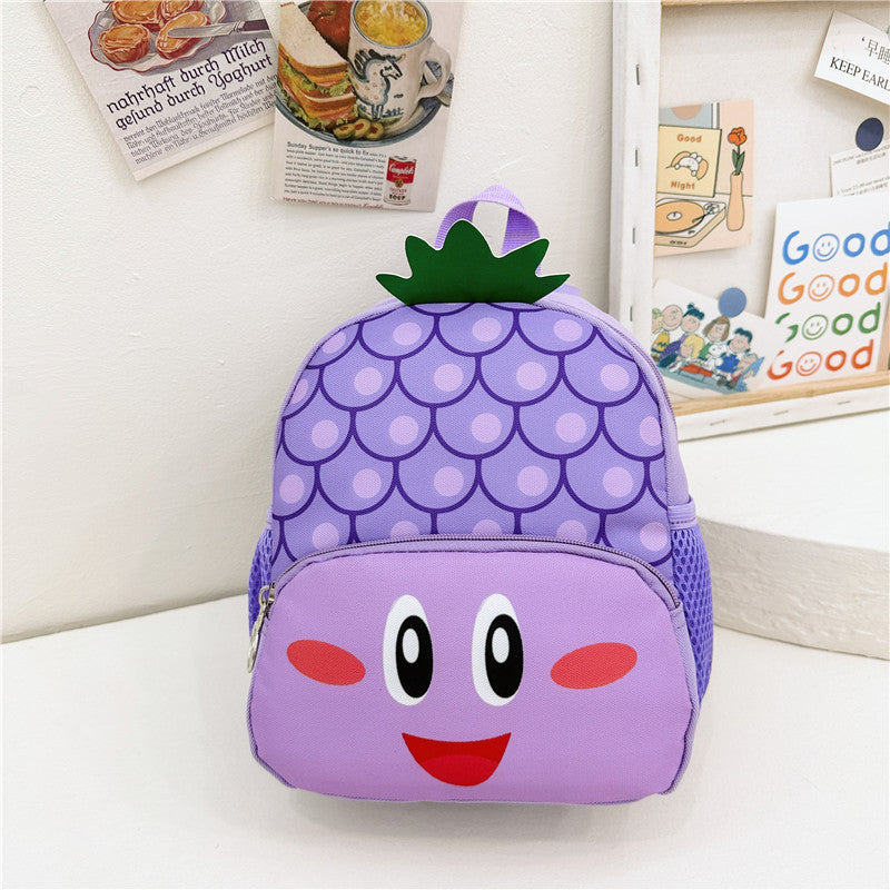 Children's Cartoon Animal Fruit Pattern Oxford Cloth Children's Backpacks