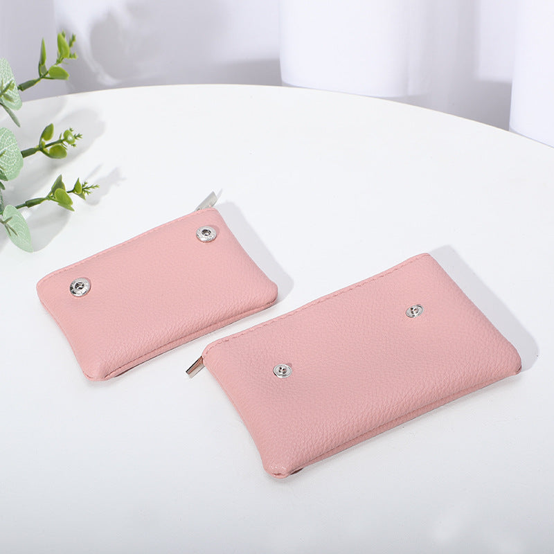 Creative Female Solid Color Detachable Buggy Coin Purses