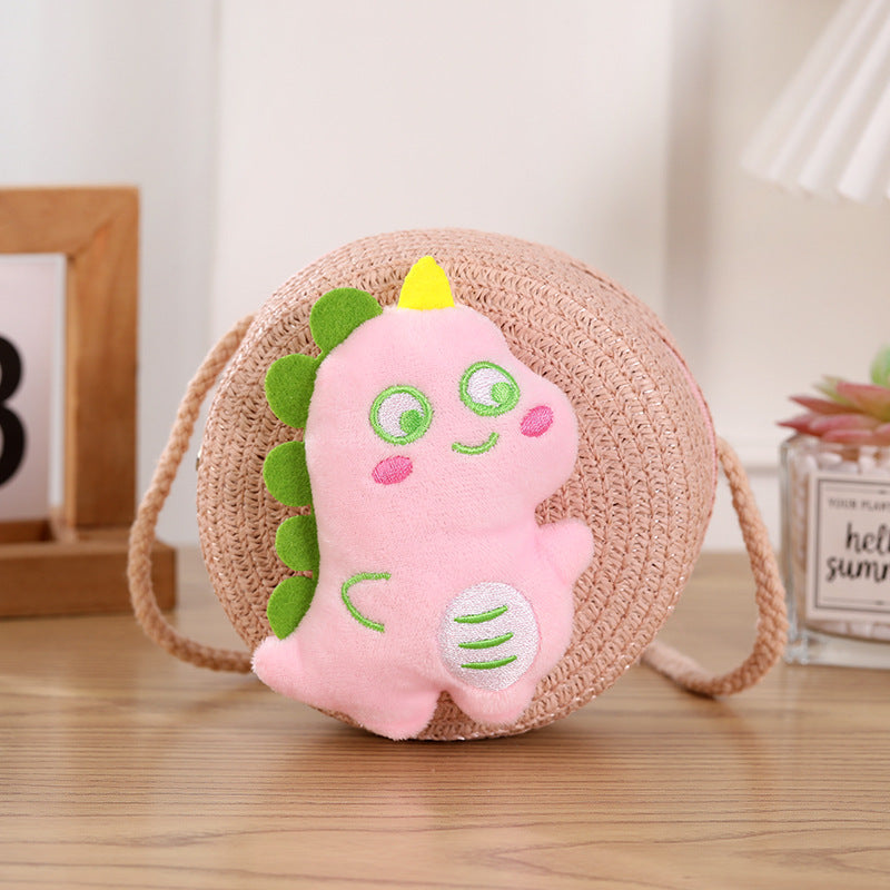 Children's Straw Woven Change Packet Cartoon Cute Children's Coin Purse