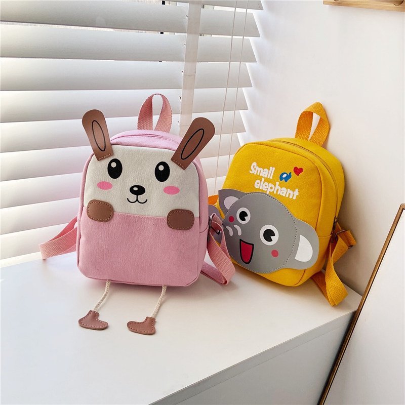 Children's Durable Boys Canvas Cartoon Cute Bags