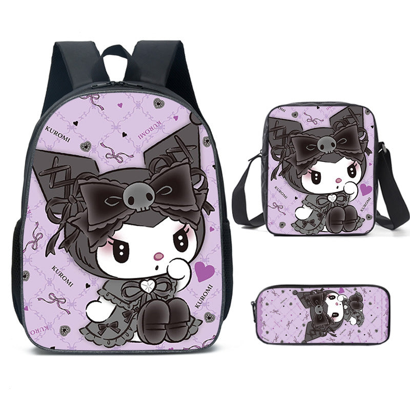 Children's Unique Cartoon Clow Three-piece Set Elementary School Students' Schoolbags