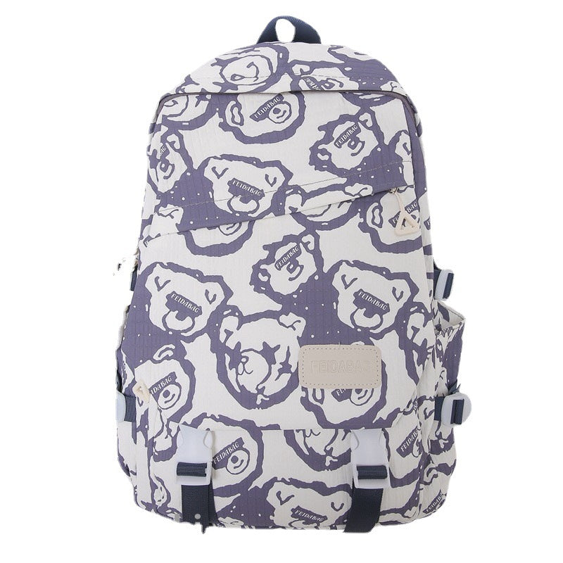 Female Junior High Large Capacity Bear Backpacks