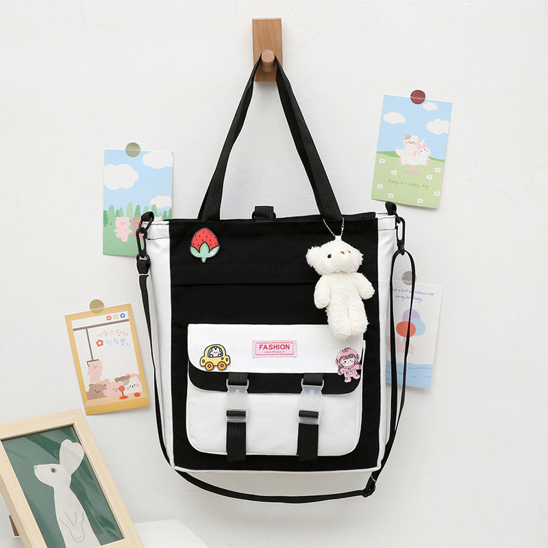 Canvas Tuition Boys Hand Primary Waterproof Elementary School Students' Schoolbags