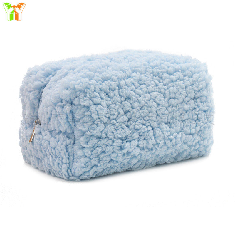 Towel Zipper Plush Cosmetics Storage Cute Cosmetic Bags