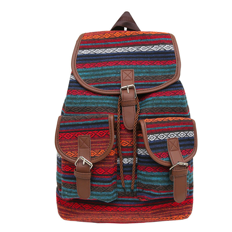 Women's Ethnic Style Fashion Exercise Large Capacity Backpacks