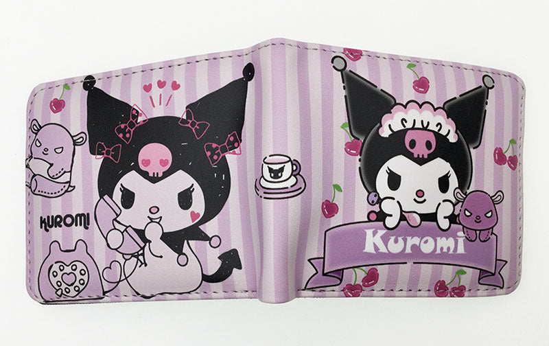 Portefeuilles courts pour femmes Little Devil Clow Pink Cat Melody