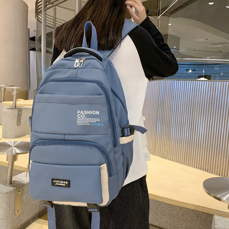 Korean Style Large Capacity Couple Fashion Letter Backpacks