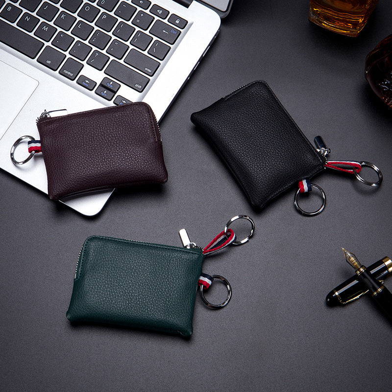 Men's Genuine Leather Mini Small Multifunctional Driving Coin Purses