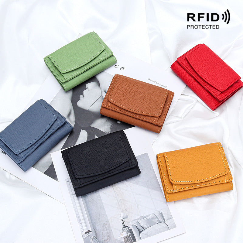 Women's Small Genuine Leather Mini Top Layer Cowhide Ladies Wallets