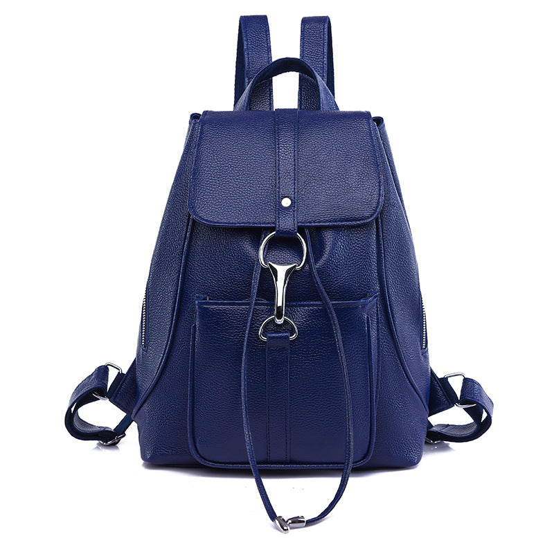 Textured Korean Fashion Female Versatile Large Backpacks