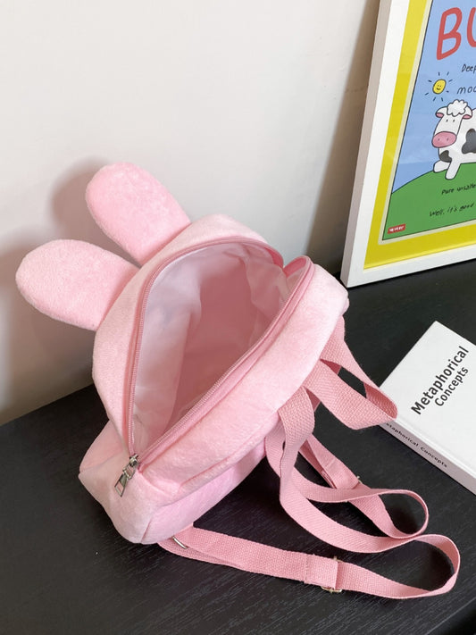 Broken Face Expression Pink Rabbit Large Middle School Students' Schoolbags