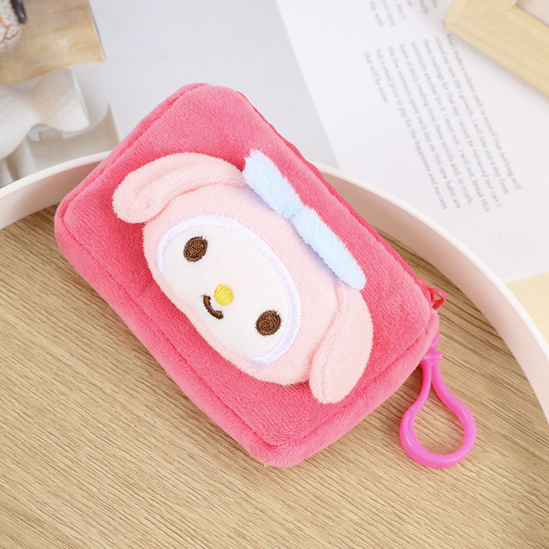 Cartoon Small Animal Soft Plush Earphone Sleeves Coin Purses