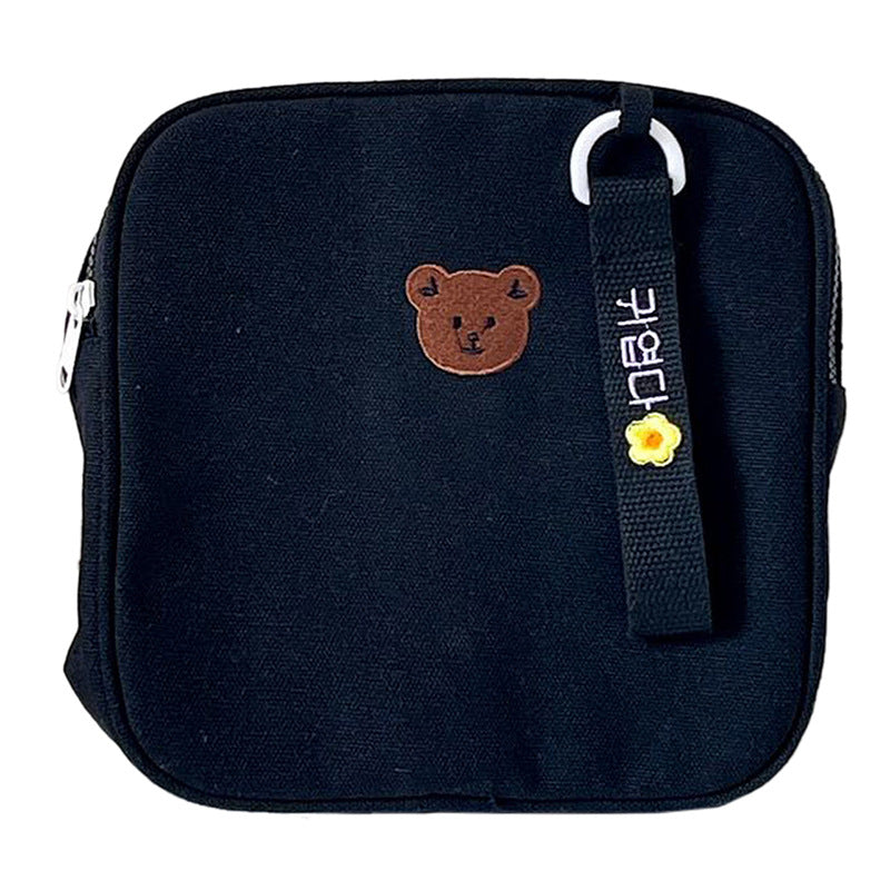 Children's Embroidered Bear Boy Portable Burden Alleviation Children's Backpacks