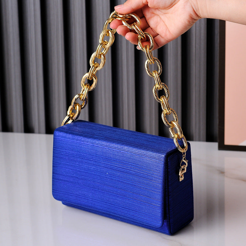 Women's Small Square Featured Chain High-grade Simple Evening Bags