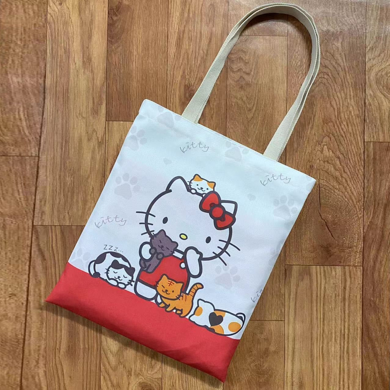 Canvas Printing Portable Lightweight Tuition Shopping Children's Shoulder Bags