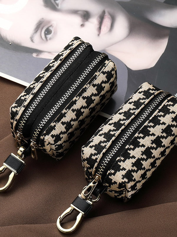 Women's Simple Large Capacity Hanging Multifunctional Zipper Key Bags