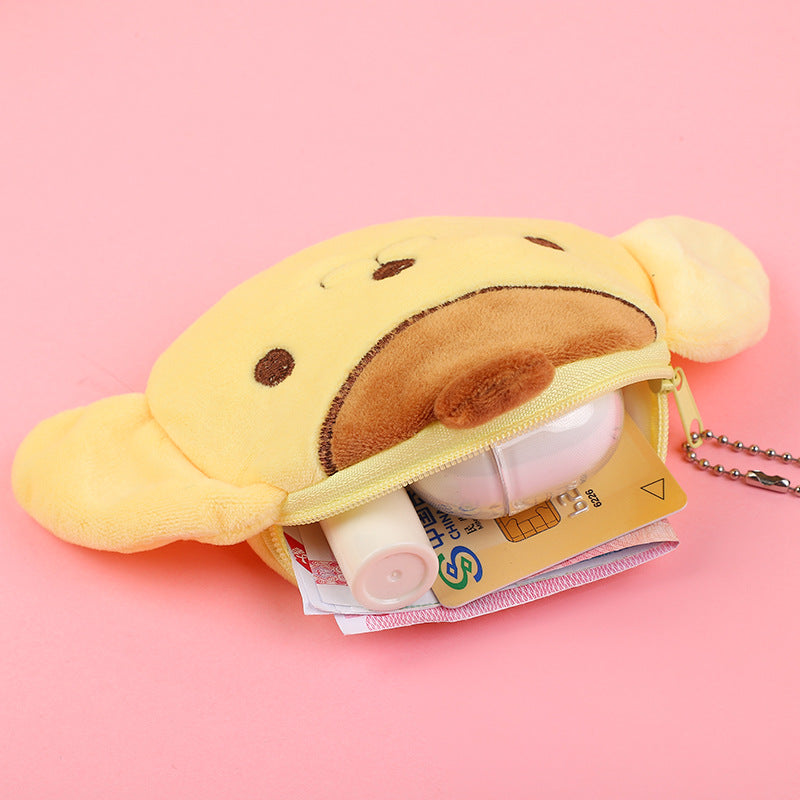 Korean Cartoon Heart Portable Mini Plush Coin Purses