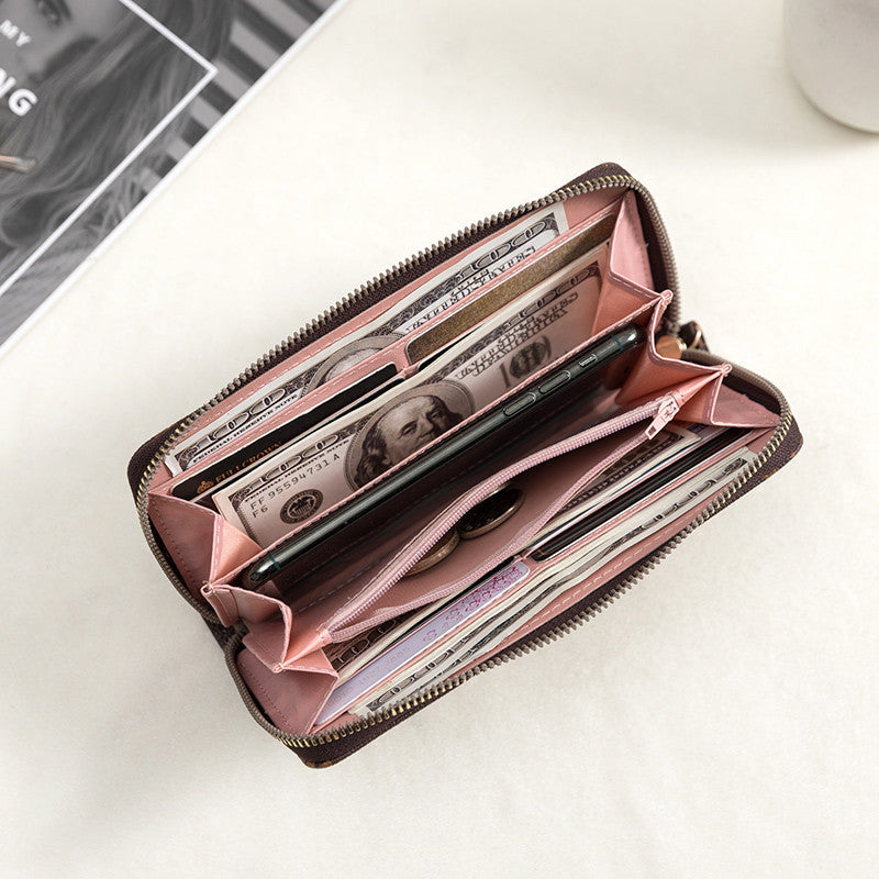 Mickey Zipper Printing Certificate Korean Style Western Large Capacity Ladies Wallets