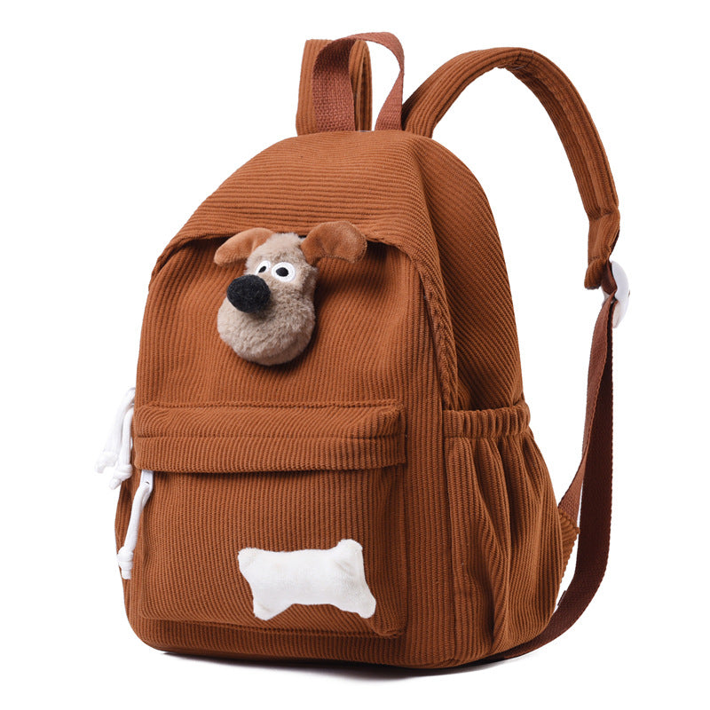 Children's Creative Style First-class Corduroy Large Class Backpacks