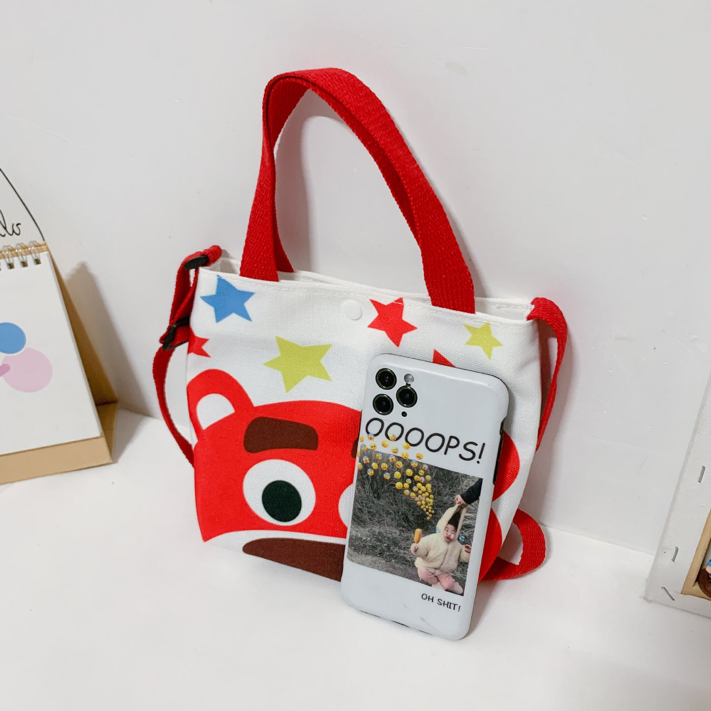 Children's Canvas Korean Style Small Iti Portable Children's Shoulder Bags