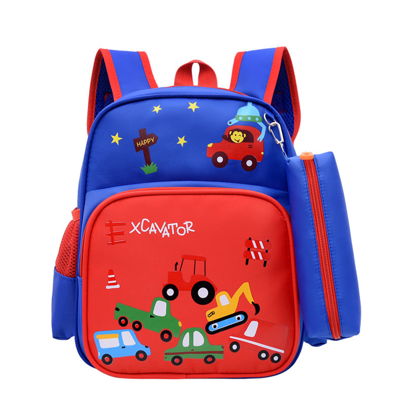 Children's Cartoon Pattern Large Capacity Car Kindergarten School Bags