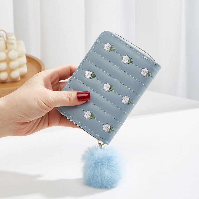 Charming Mini Embroidered Live Streaming Benefits Ladies Wallets