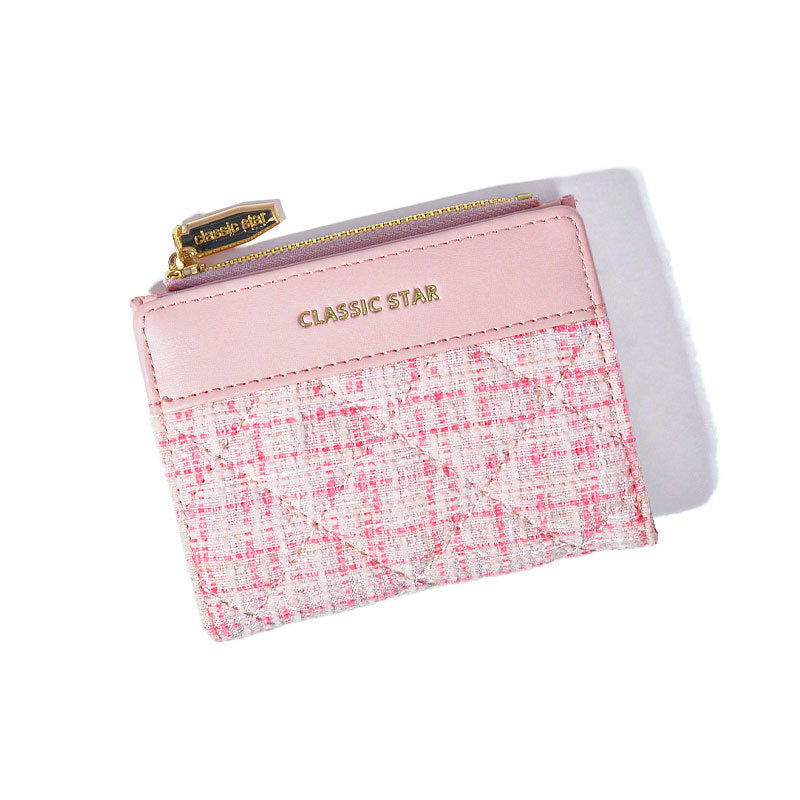 Classic Style Korean Lady Solid Color Ladies Wallets