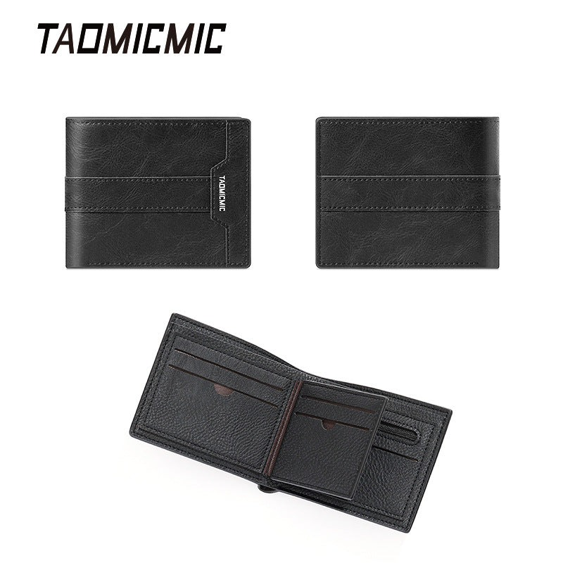 Men's Fashion Business Trends Double-sided Short Stitching Men's Wallets