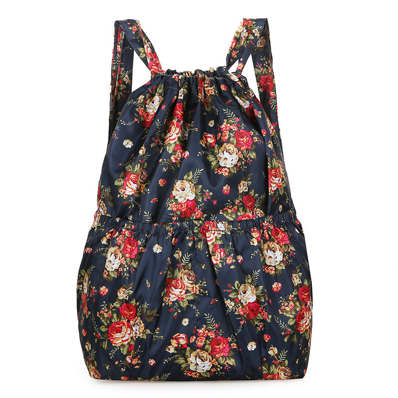 Women's Storage Large Capacity Drawstring Printed Closed Bags