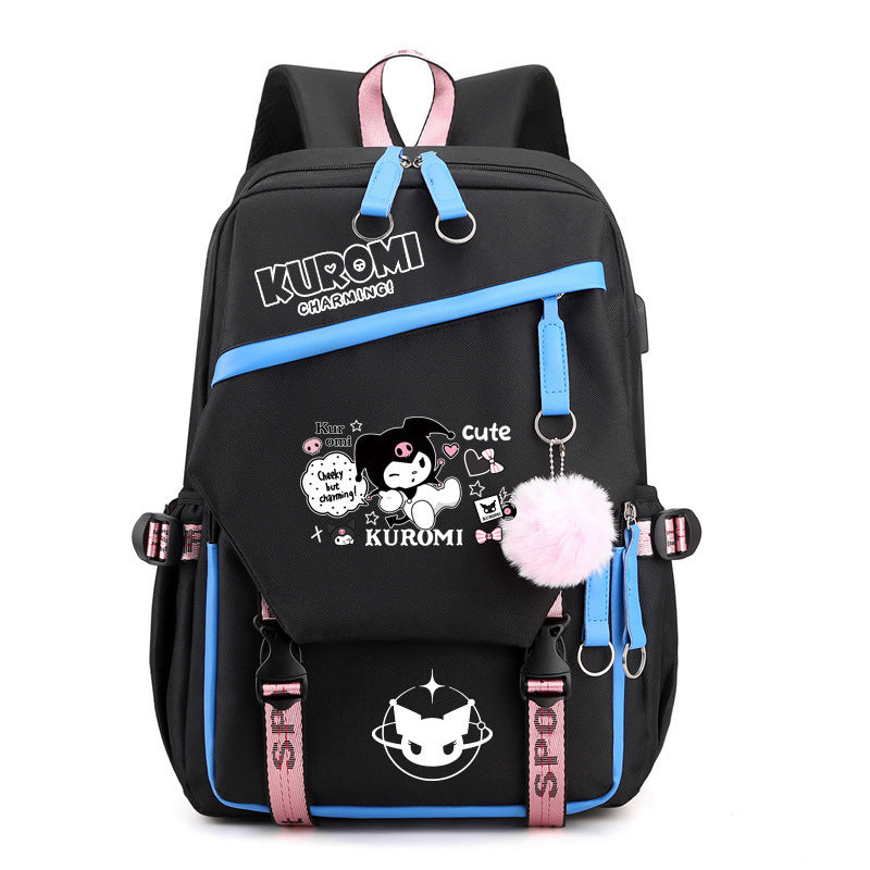 Melody Peripheral Female Cute Primary Junior High Backpacks