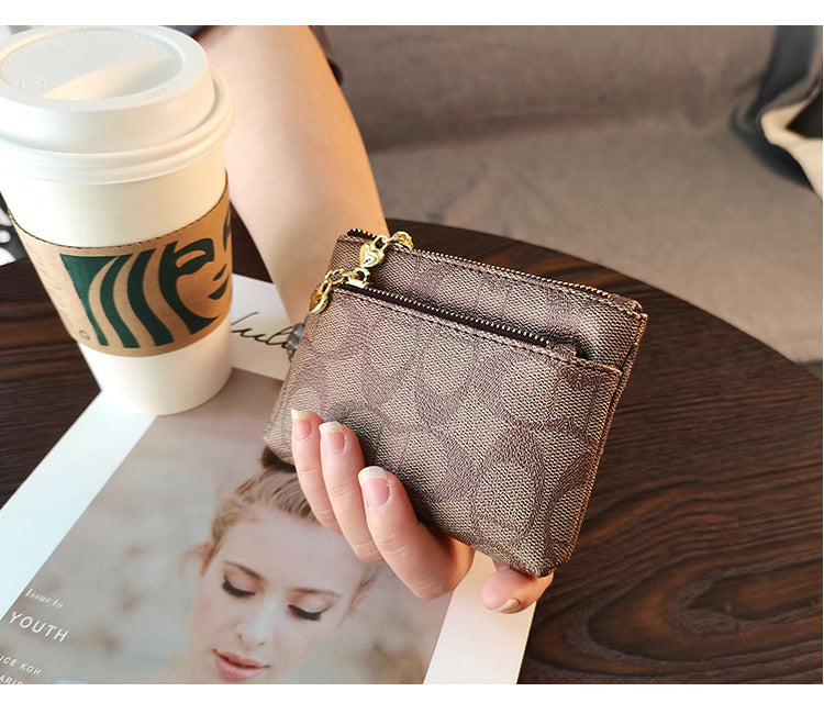 Women's Small Design Zipper Mini Short Coin Purses