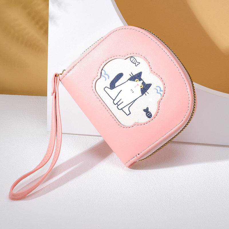 Women's Pretty Korean Short Cute Zipper Purses