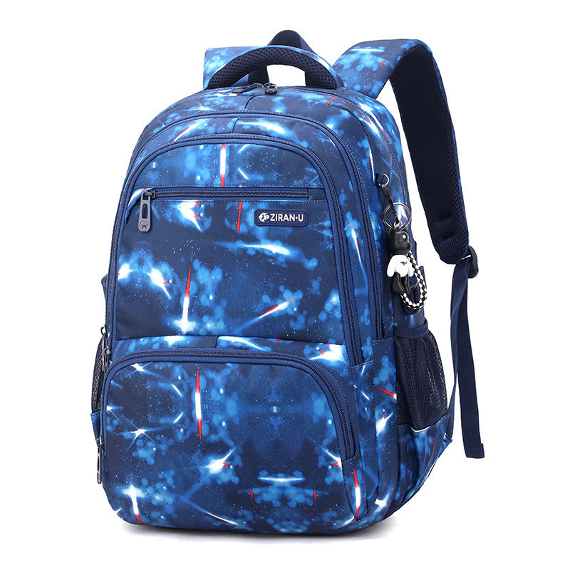 Natural Fish Fashion Boys Grade Printing Backpacks