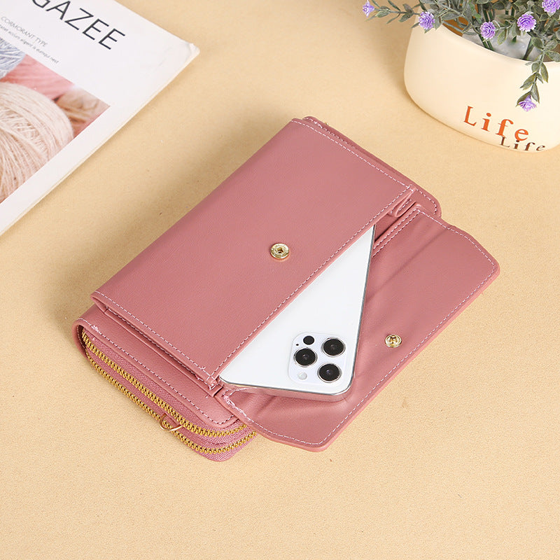 Women's Summer Fashion Versatile Large Capacity Double Phone Bags