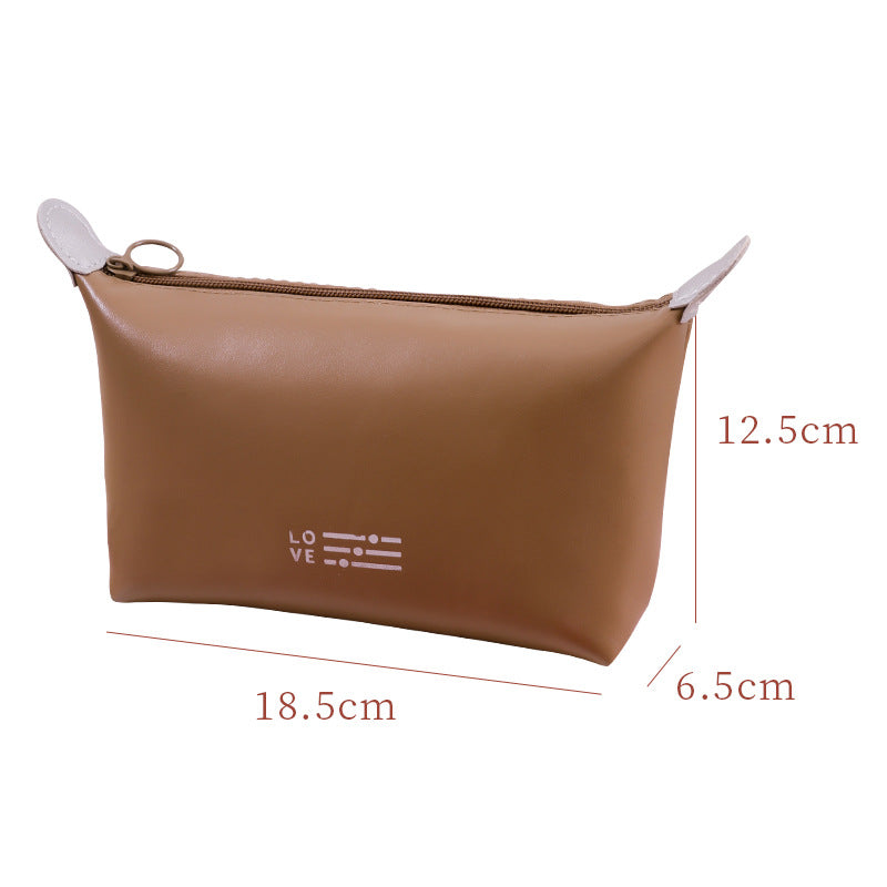 Simple Fashion Storage Solid Color Large Cosmetic Bags