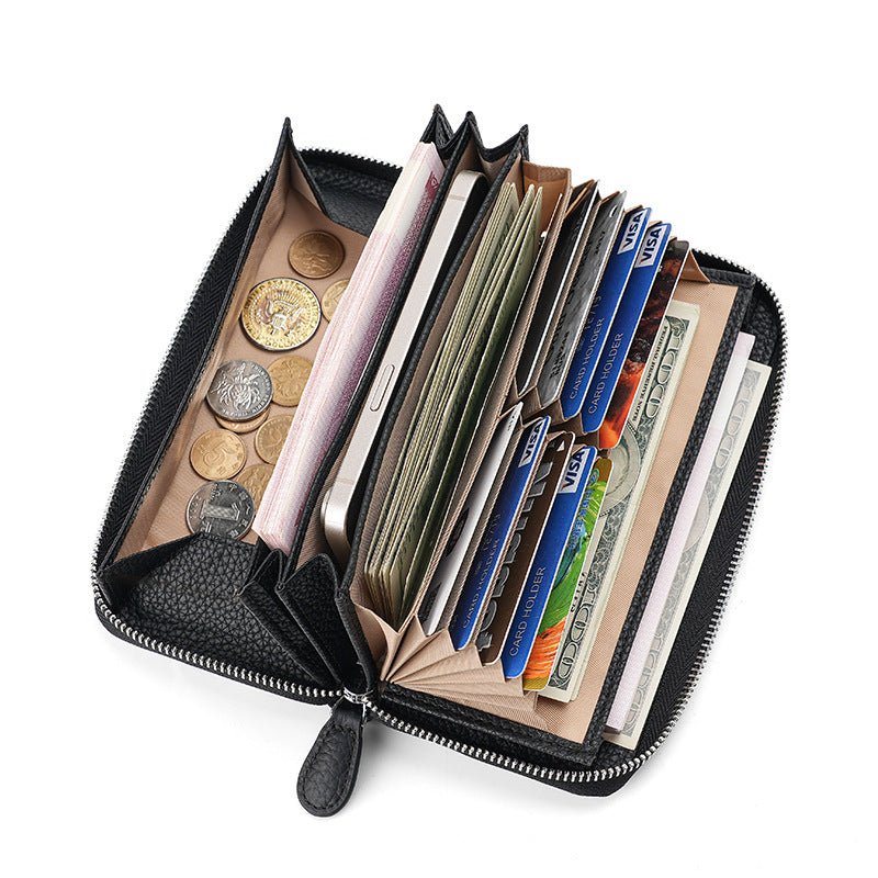 Women's Long Swiping Expanding Large Capacity Multiple Coin Purses