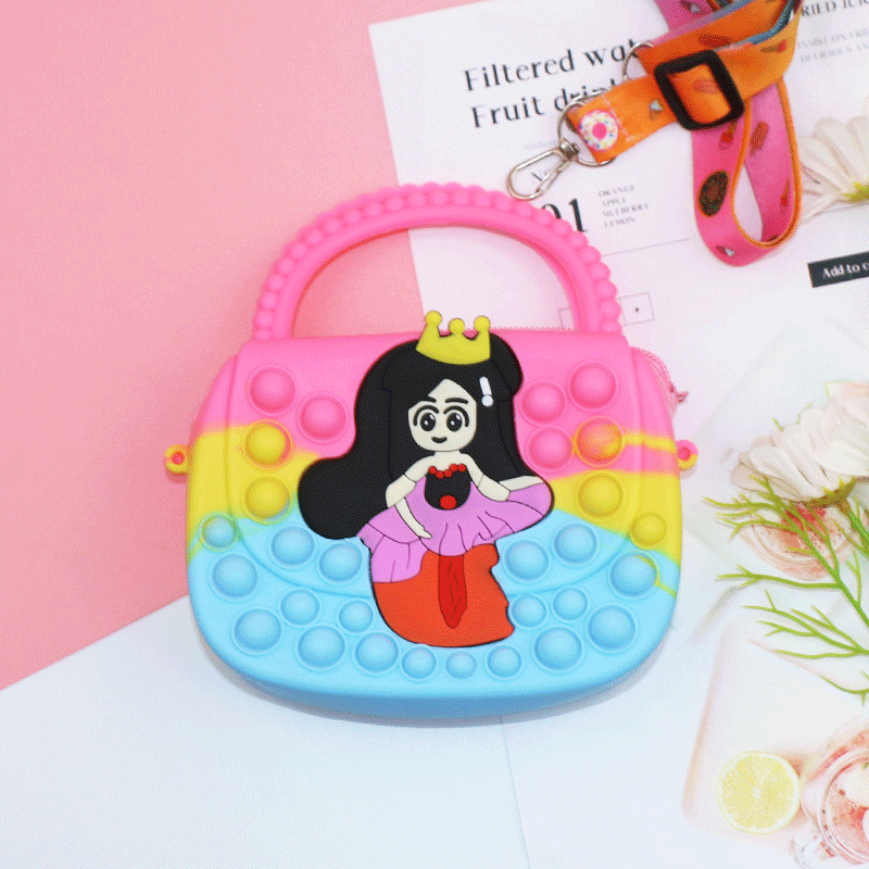 Killer Pioneer Cartoon Color Silicone Portable Double-sided Children's Coin Purse