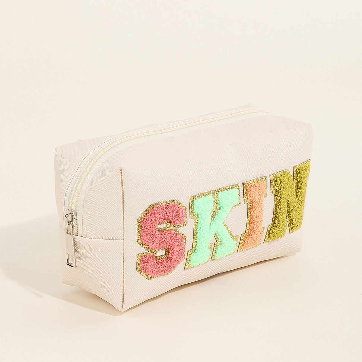 Embroidery Letter Sticker Embroidered Letters Cloth Waterproof Portable Cosmetic Bags