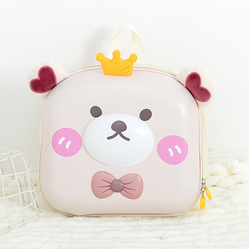 Children's Cute Cartoon Egg Shell Crown Bear Learn Children's Backpacks