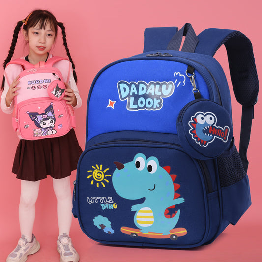 Children's Boys Color Matching Cartoon Animation Medium Kindergarten School Bags