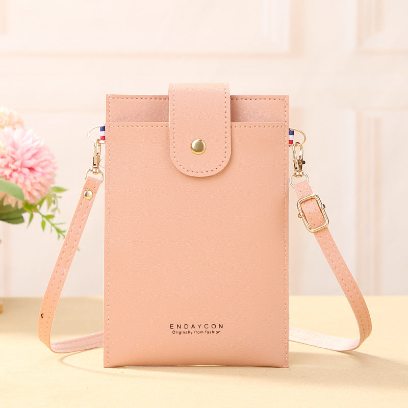 Women's Solid Color Fashion Simple Small Vertical Phone Bags