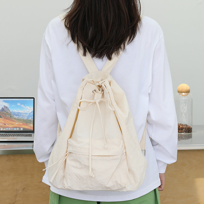 Women's Artistic Canvas Fashion Nylon Solid Color Small Backpacks