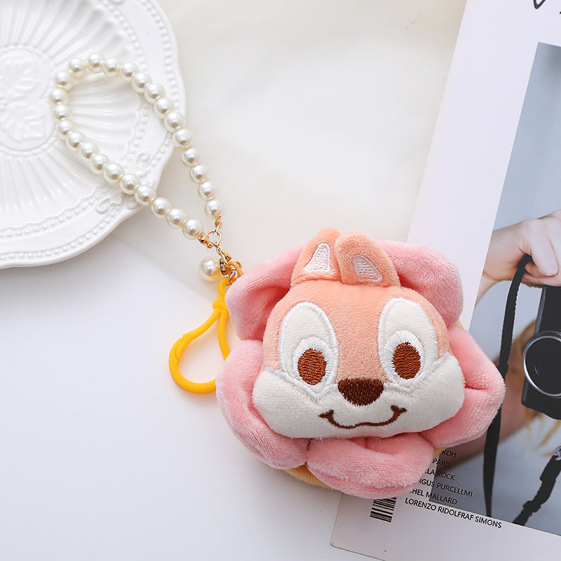 Cartoon Sun Flower Strawberry Bear Couple Pendant Coin Purses