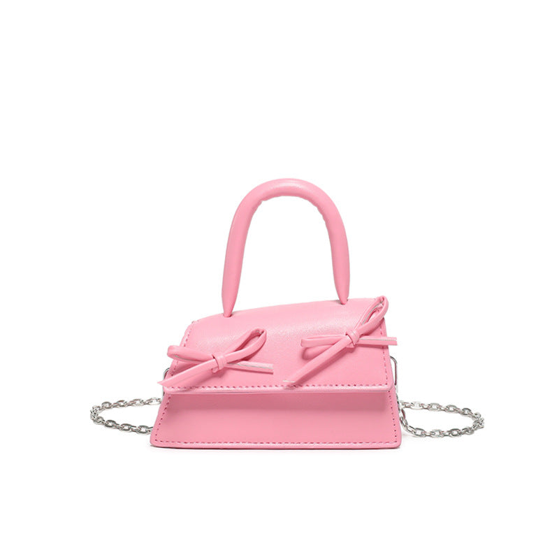 Children's Candy Color Mini Twist Bow Chain Bags