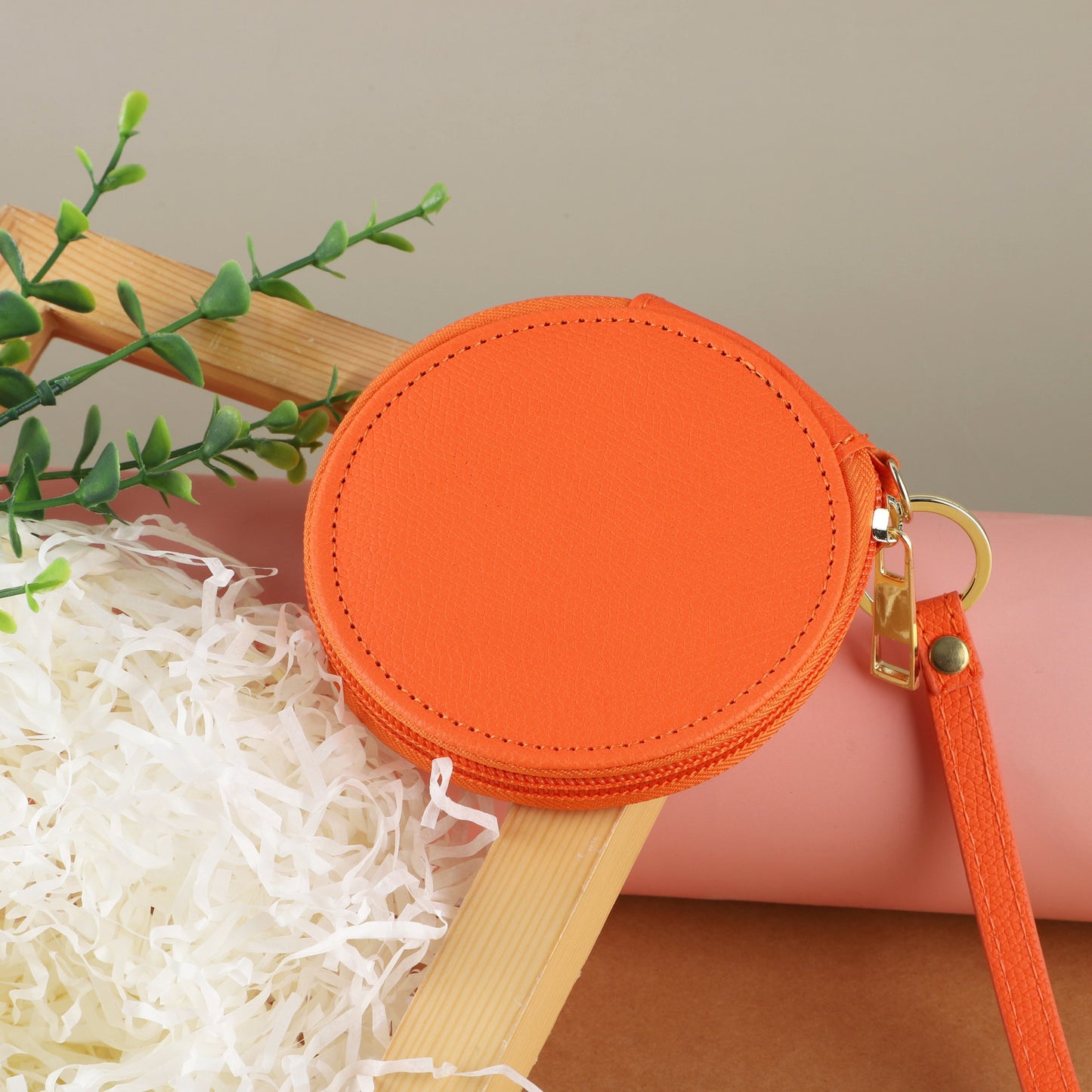 Round Environmental Protection Cute Simple Zipper Coin Purses