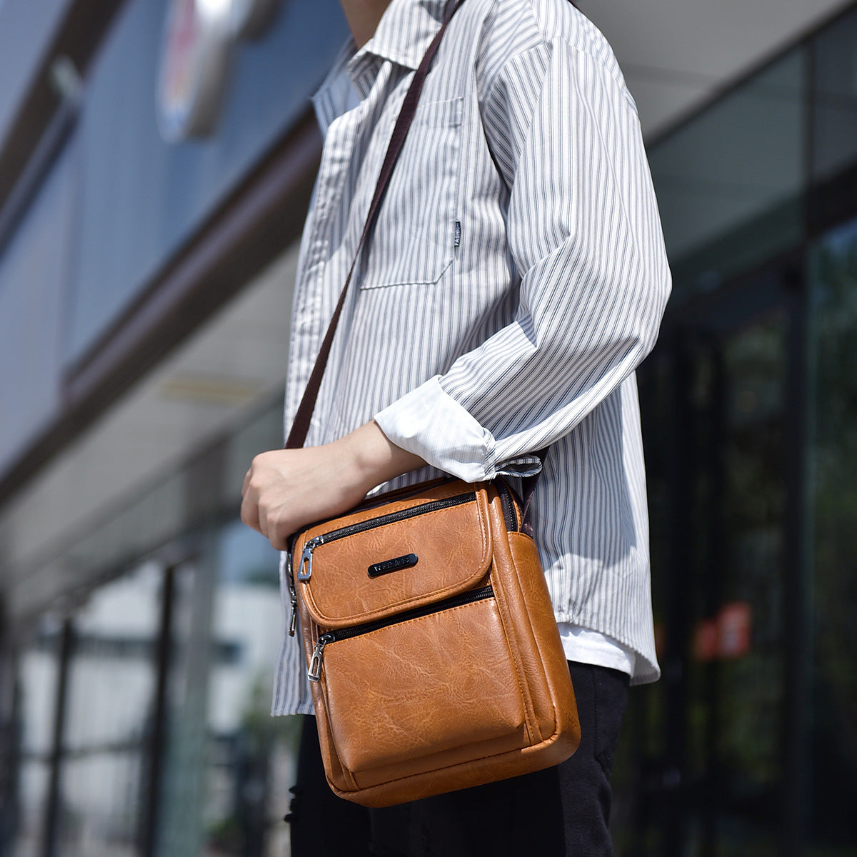 Beaux sacs à bandoulière portables rétro fourre-tout pour hommes