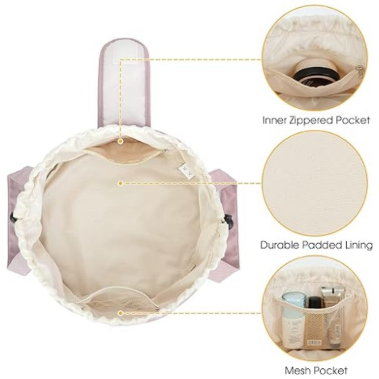 Large Capacity Portable Drawstring Buggy Toiletry Fashion Cosmetic Bags