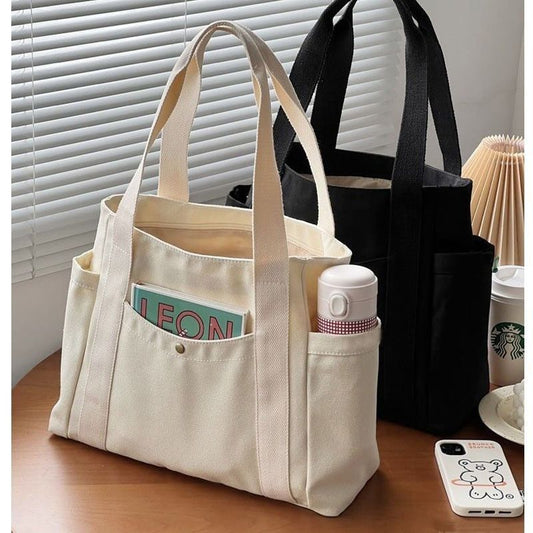 Canvas Large Capacity Commuter Tote Out Shoulder Bags